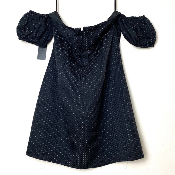 New REVOLVE HOURS Off The Shoulder Polka Dot Dress Night out XL - Picture 8 of 9